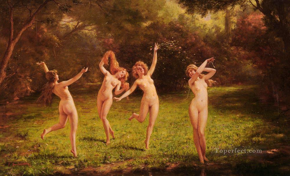 Spring nudes Frederic Soulacroix Oil Paintings